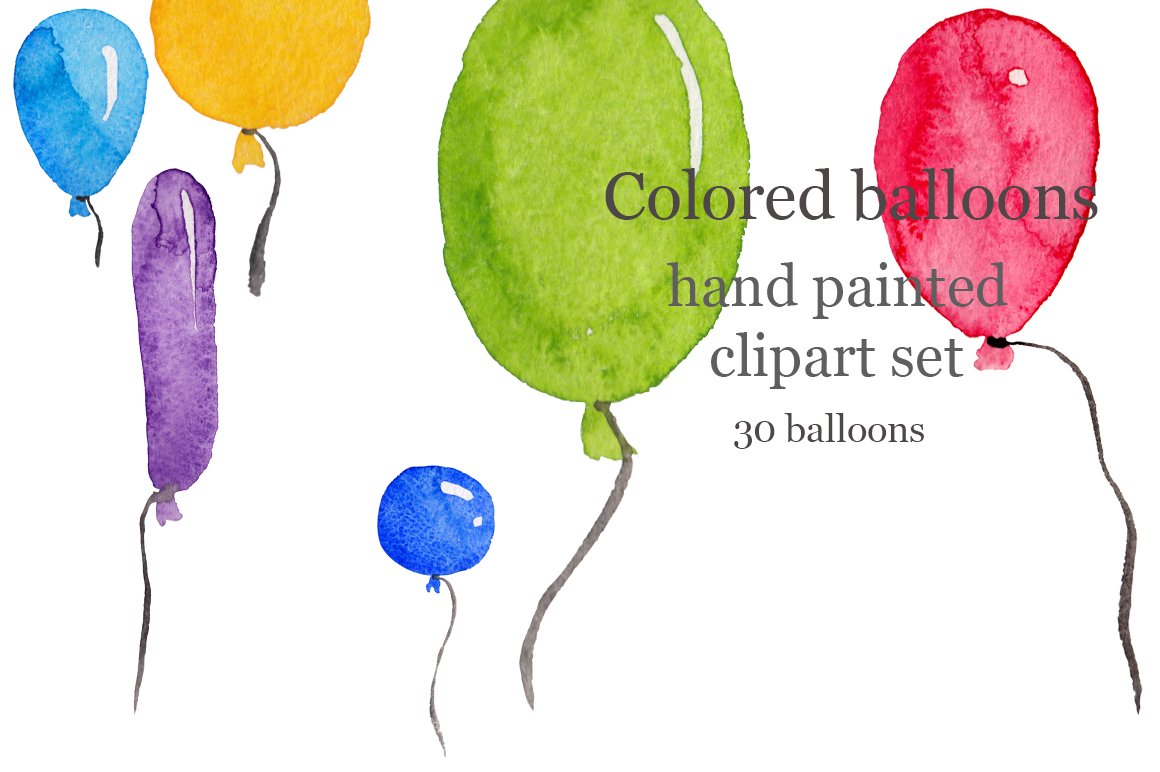Image with amazing watercolor balloons.