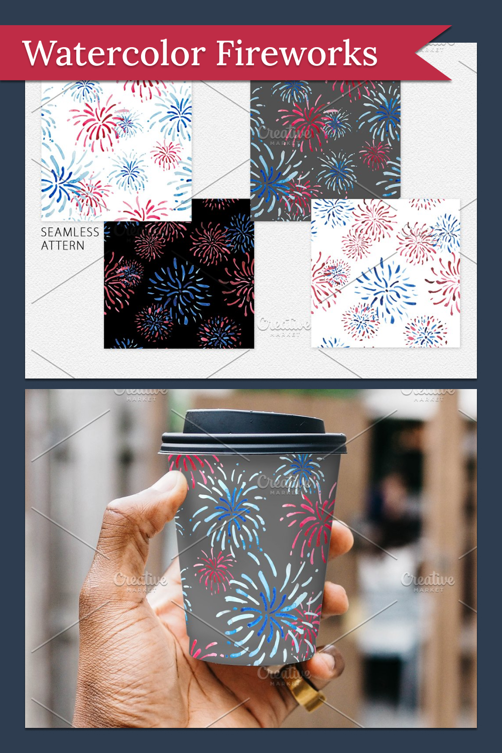 Watercolor Fireworks - Pinterest.