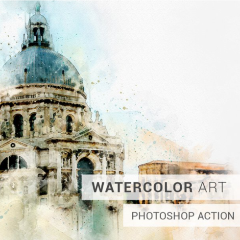 Watercolor photoshop action main image preview. 912