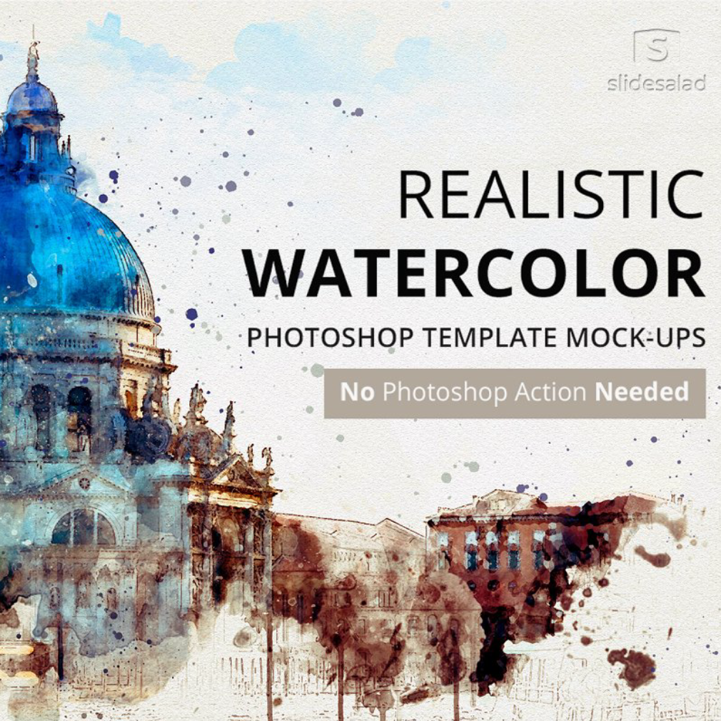 Watercolor photoshop mock ups main image preview.