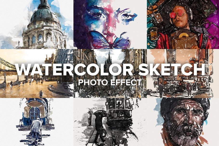 Cover image of Watercolor Sketch Photo Effect.
