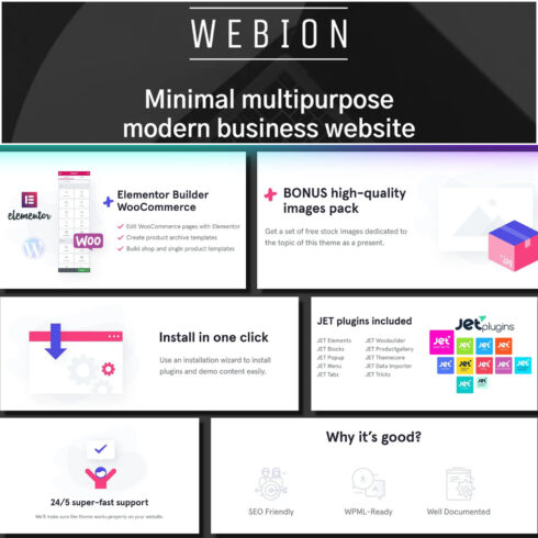 Webion - Minimal Elementor Multipurpose WordPress Theme.