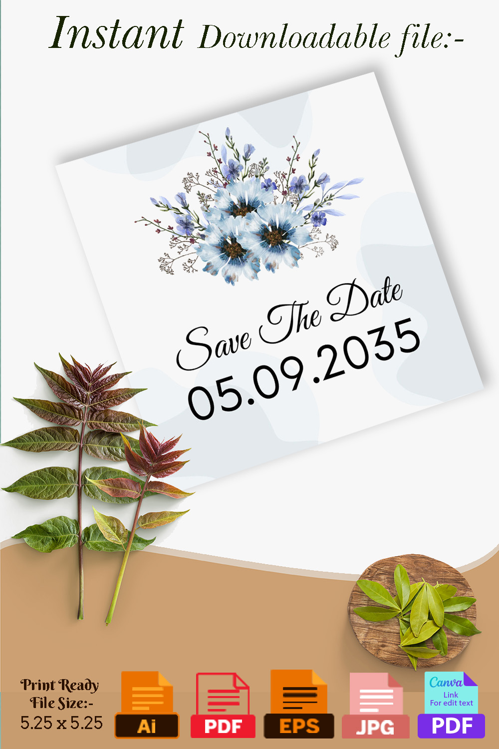 Unique Elegant Wedding Invitation Card Design Pinterest collage image.