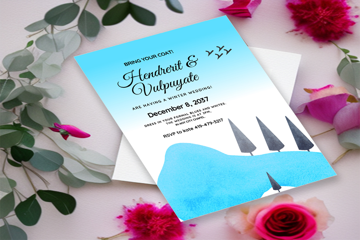 Image of wedding card with wonderful design