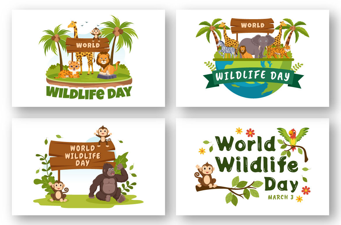 World Wildlife Day Illustration preview image.