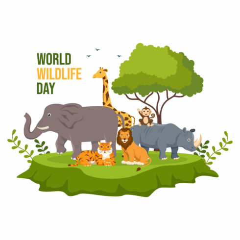 World Wildlife Day Illustration cover image.