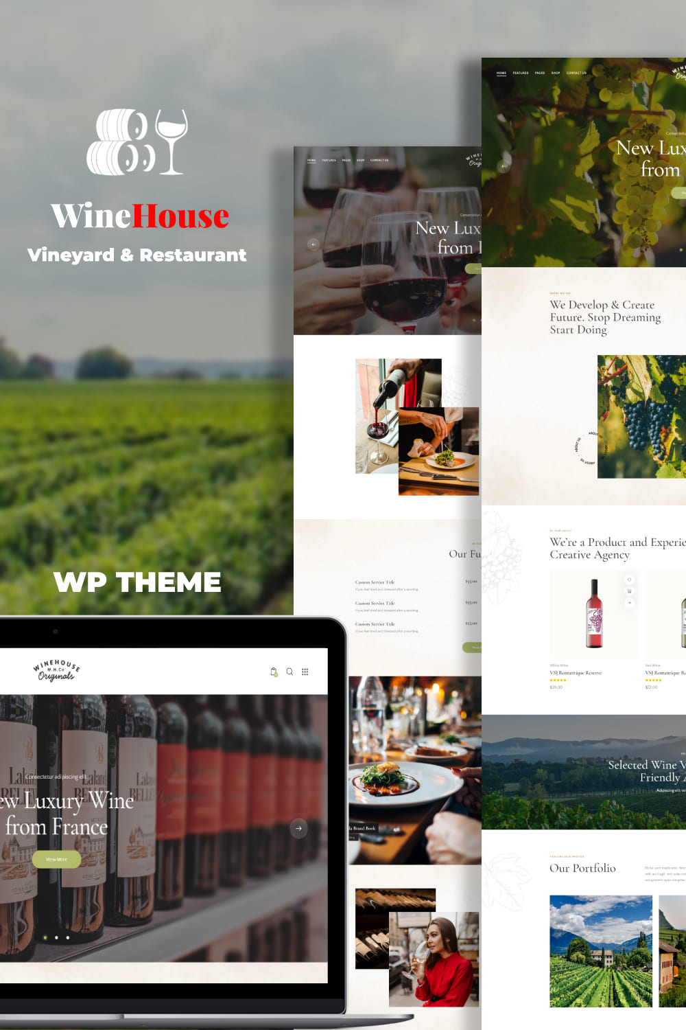 wine house vineyard restaurant liquor store wordpress theme pinterest 511
