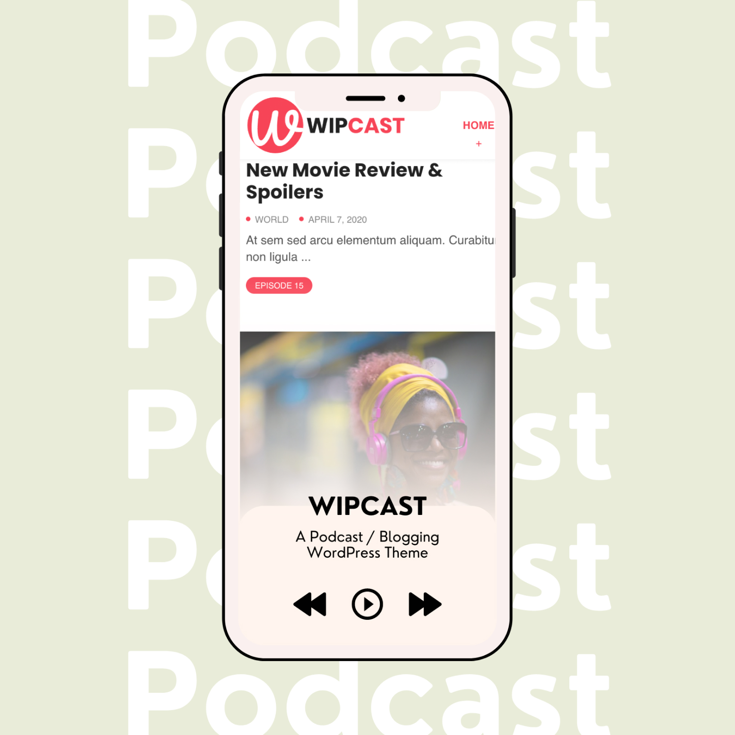 WipCast - A Podcast / Blogging WordPress Theme.