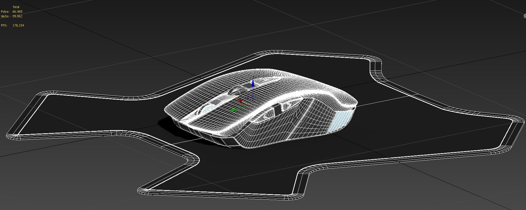Images of a wonderful 3d model of a gaming mouse