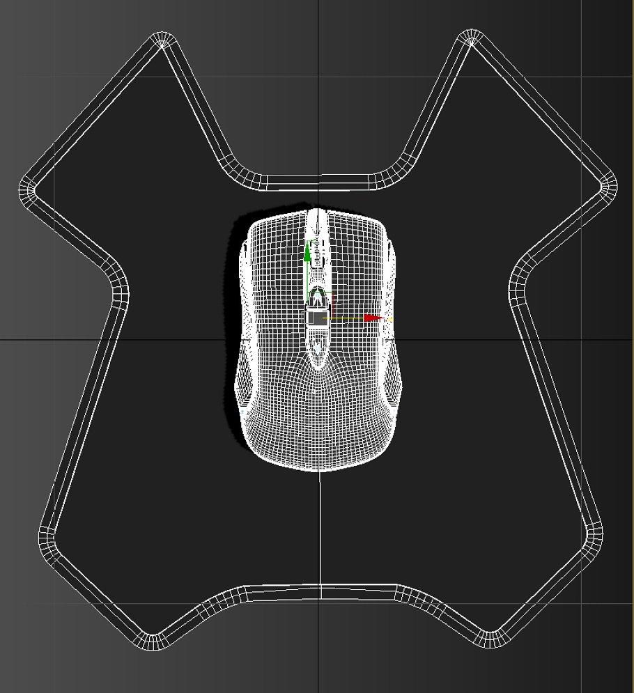 Images of a unique 3d model of a gaming mouse