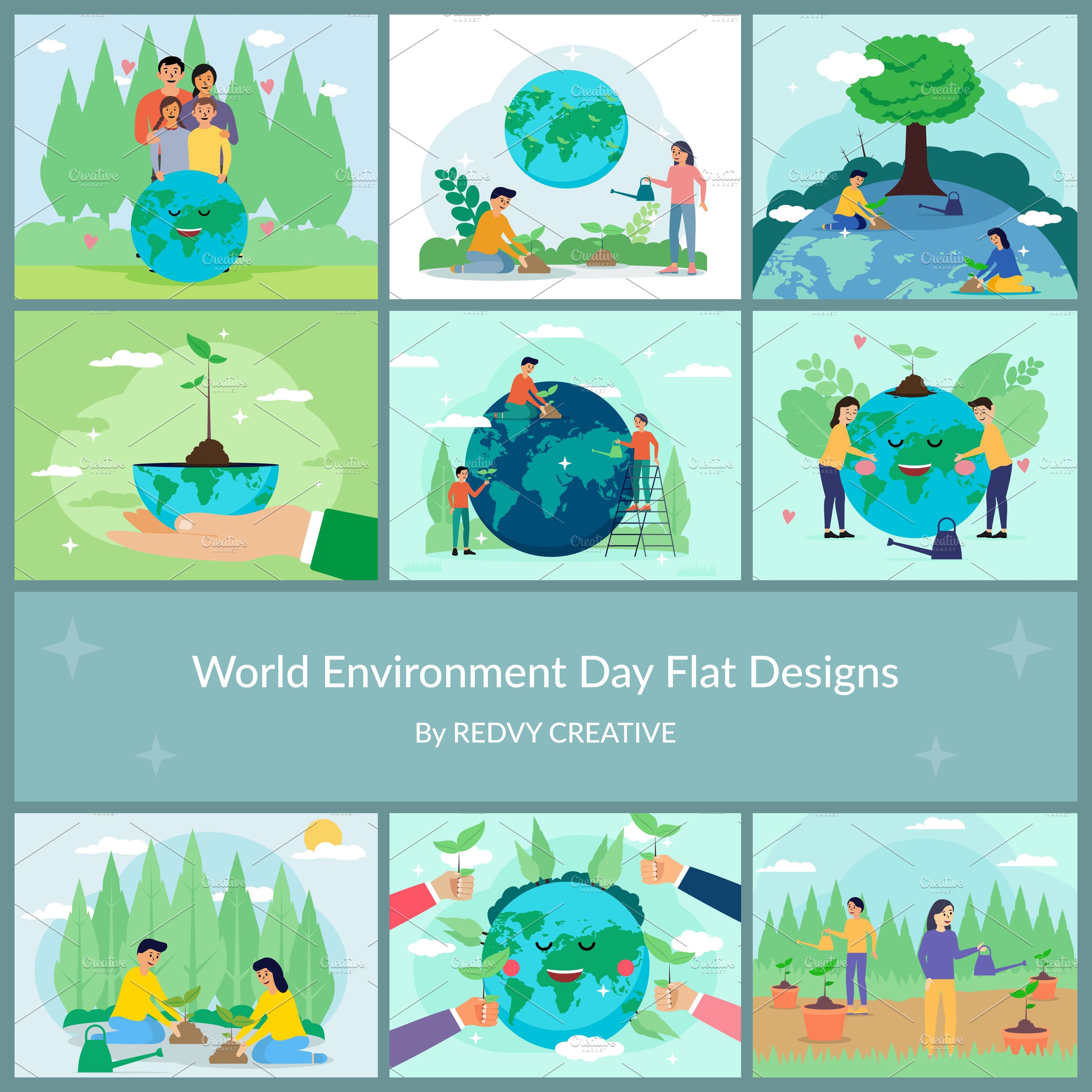 World Environment Day Flat Designs.