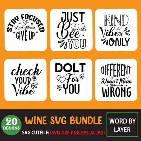 Wine SVG Design Bundle cover image.