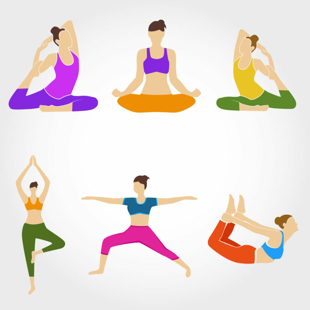 Yoga Poses vector bundle - MasterBundles