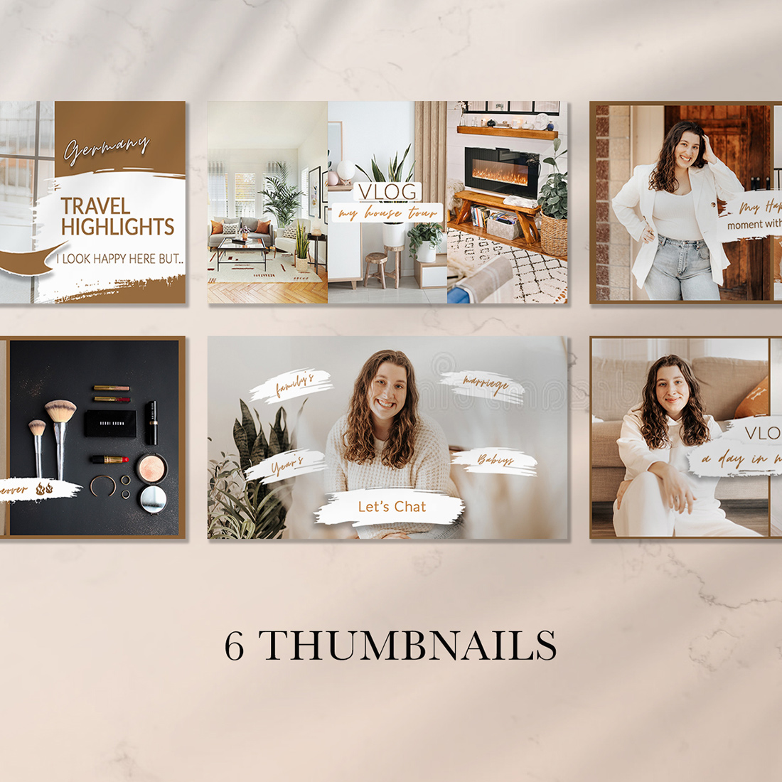 Thumbnails YouTube Branding Kit Canva cover image.