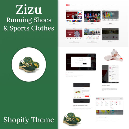 Zizu - Running Shoes & Sports Clothes Shopify Theme.