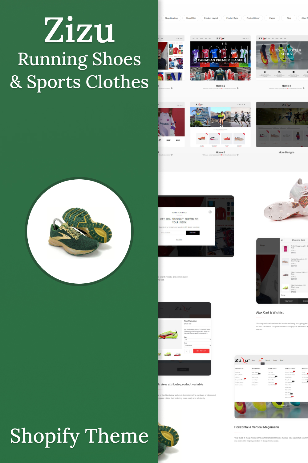 zizu running shoes sports clothes shopify theme 02 741