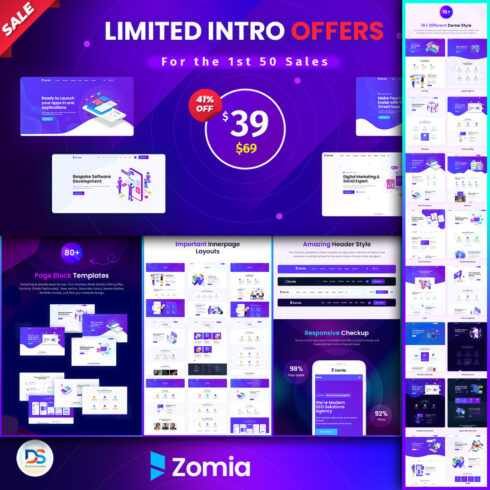 Zomia - Multi-Purpose WordPress Theme For Saas Startup.