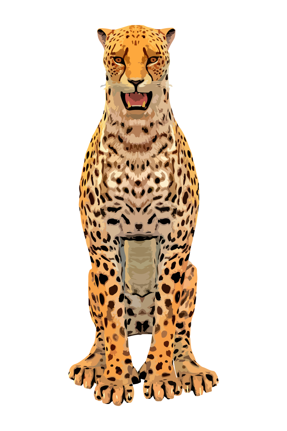 It is a professional Cheetah vector-1 pinterest preview image.