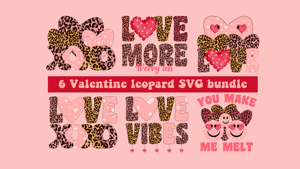 Valentine's Day Leopard SVG Bundle Facebook.