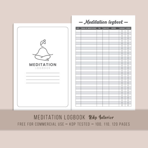 Meditation Logbook KDP Interior main cover