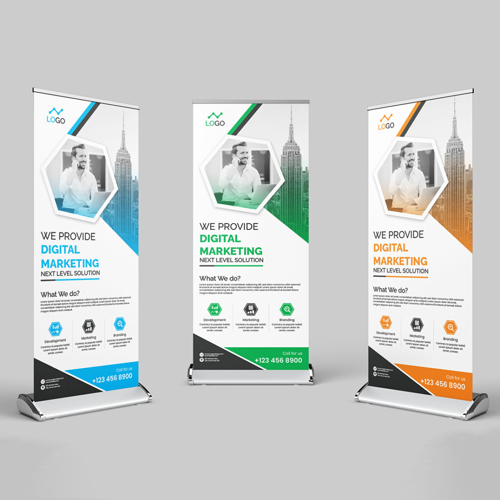 Corporate Business Printed Roll-Up Banner Template - MasterBundles