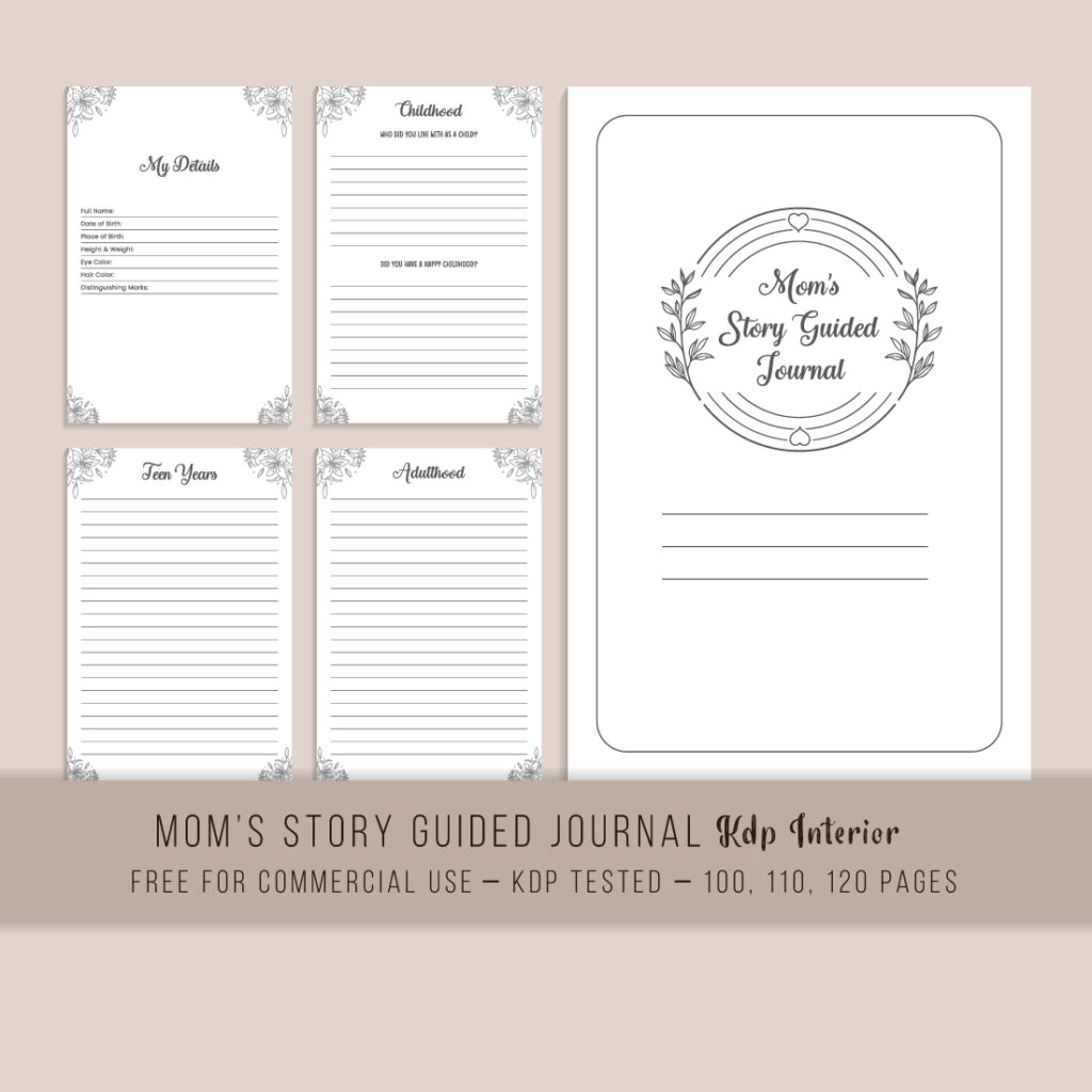 Moms Story Guided Journal KDP Interior | MasterBundles