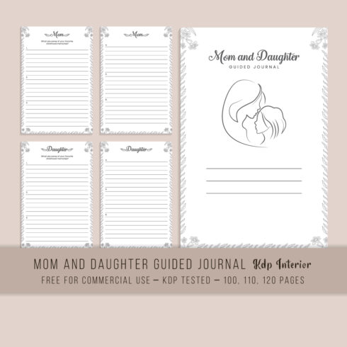 Mom And Daughter Guided Journal KDP Interior main cover