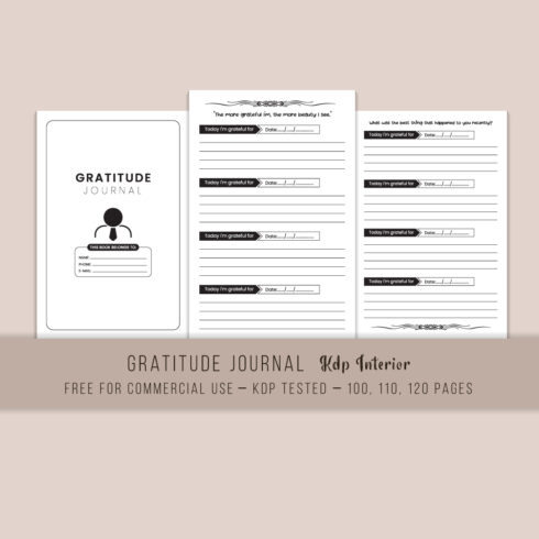 Gratitude Journal KDP Interior main cover