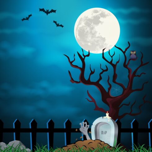 Free Halloween Fantasy Vector Design.