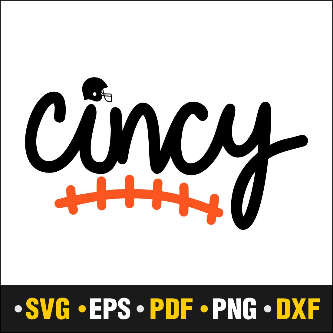 Cincinnati Bengals Logo Silhouette NFL T-shirt Design SVG Cut File for  Cricut Digital Download