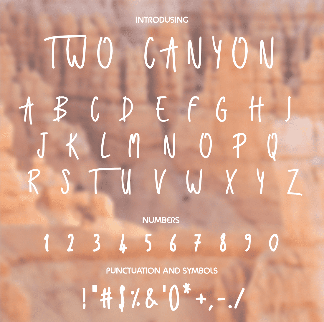 Two Canyon Font - main image preview.