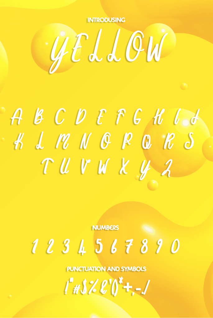 Yellow Font – MasterBundles