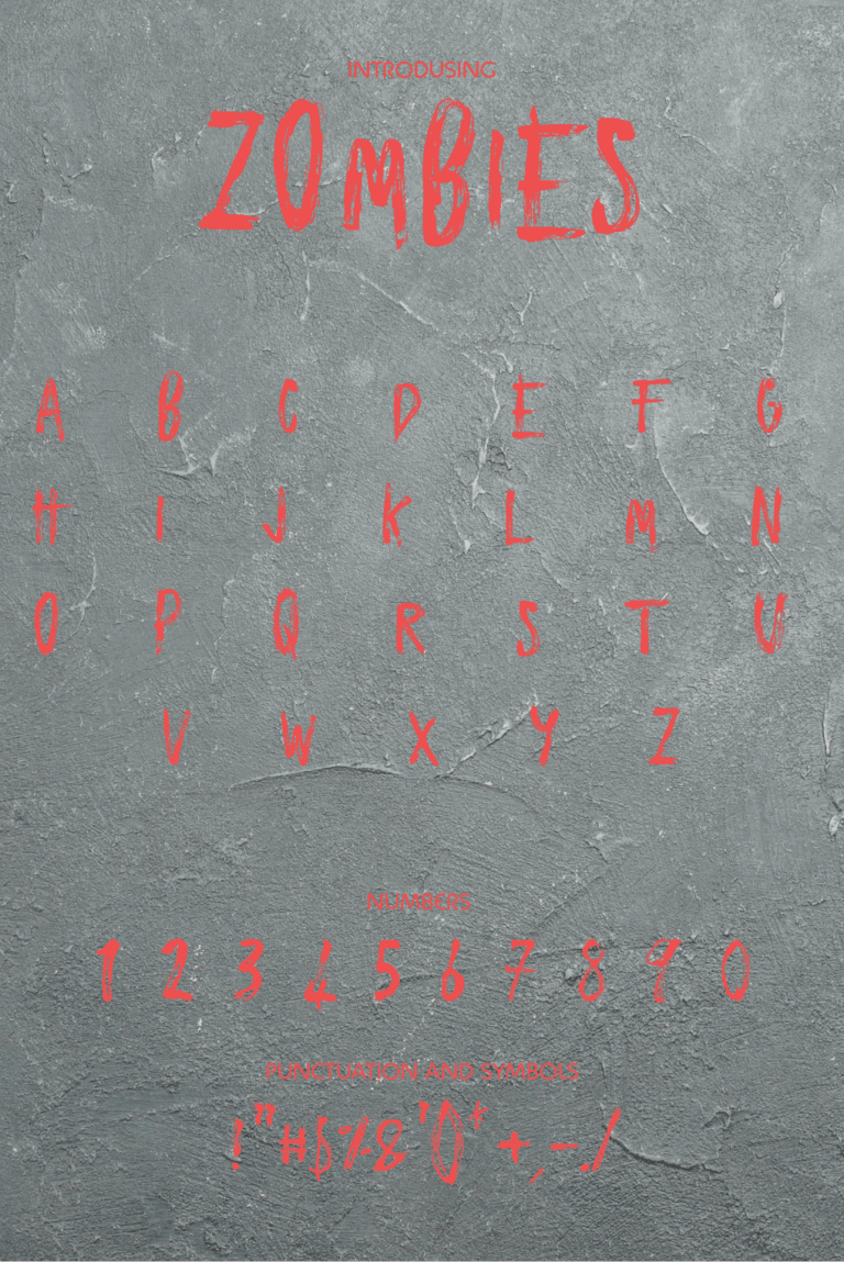 Zombie Font File Zombies Font – MasterBundles