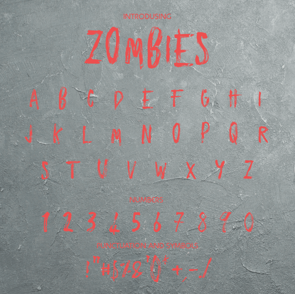 Zombie Font File Zombies Font – MasterBundles
