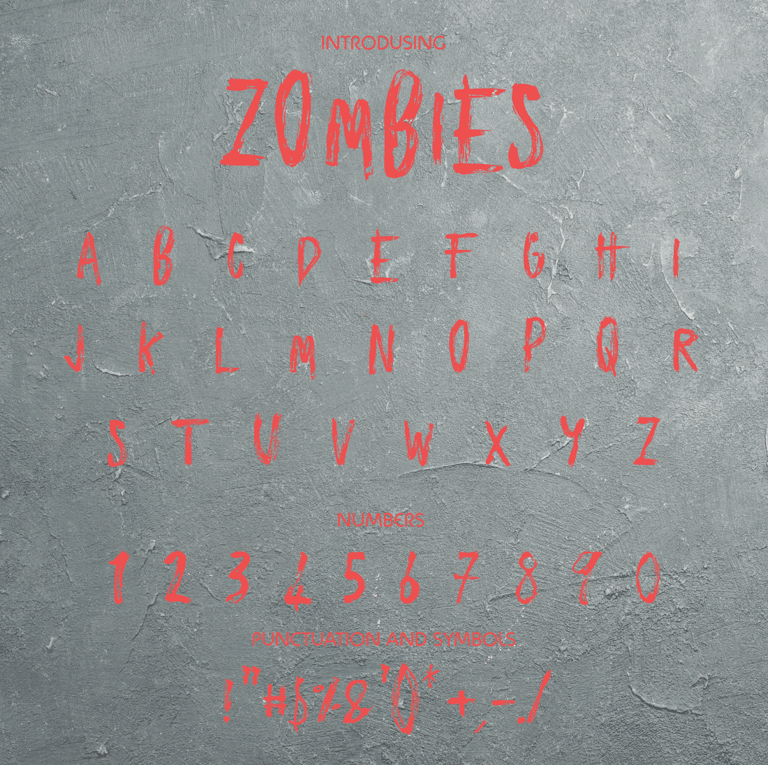 Zombies Font - main image preview.