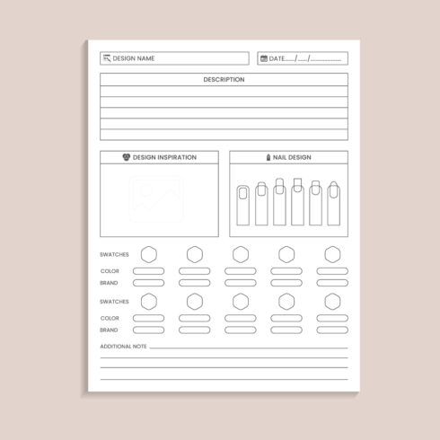 Nail Art Design Sketchbook (KDP Interior) | MasterBundles