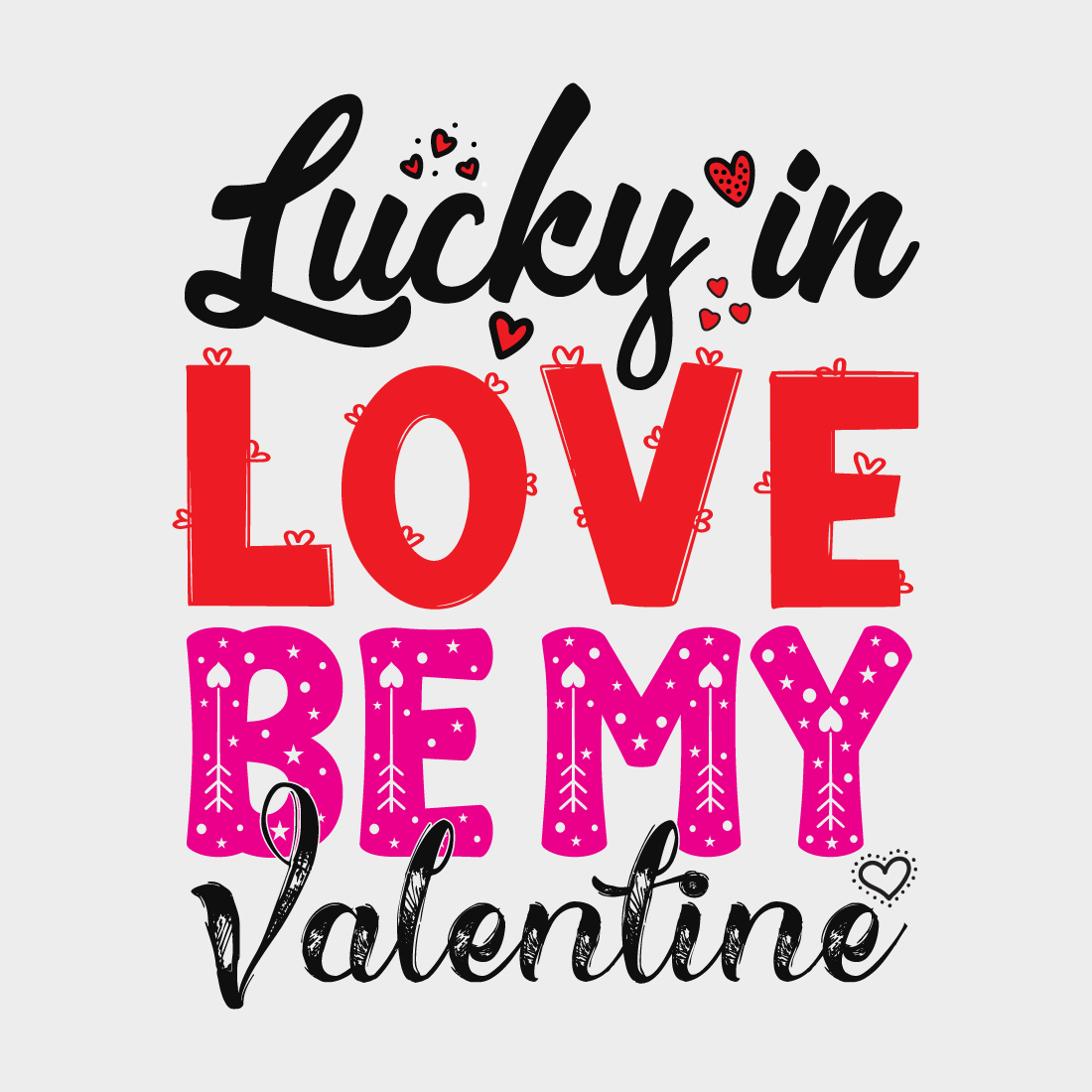 Happy Valentines Day Premium T-Shirt Design cover image.