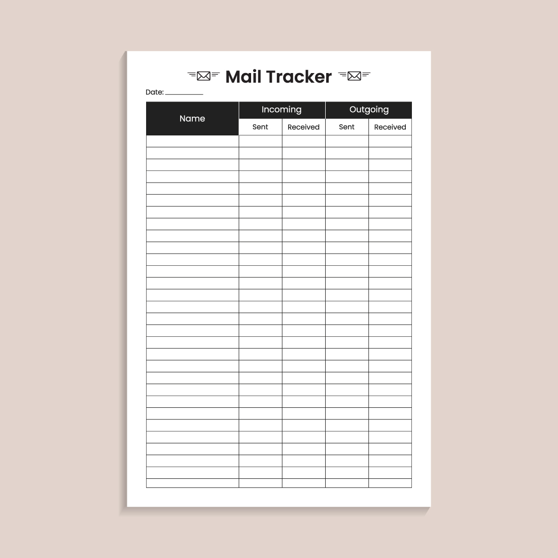 Mail Tracker KDP Interior cover