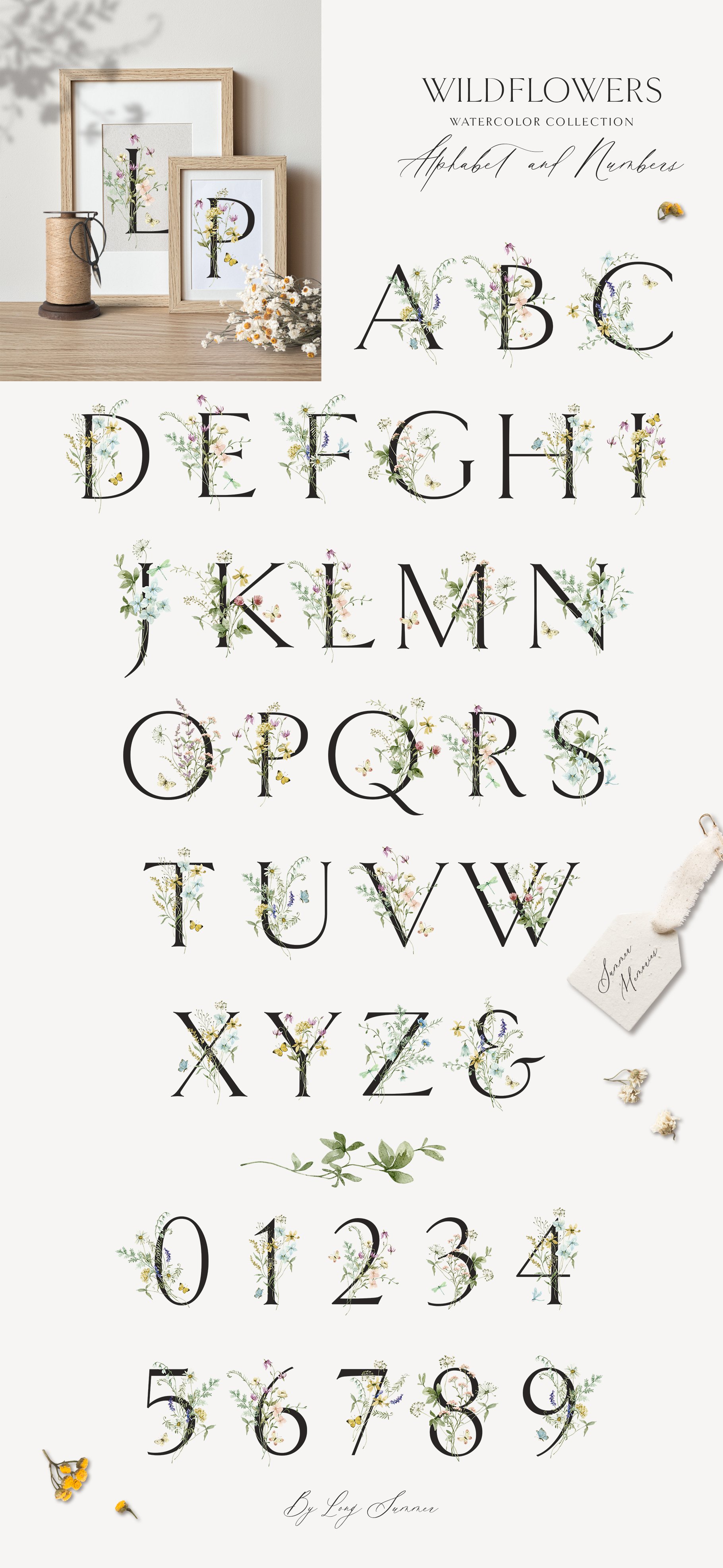 Flowers alphabet.