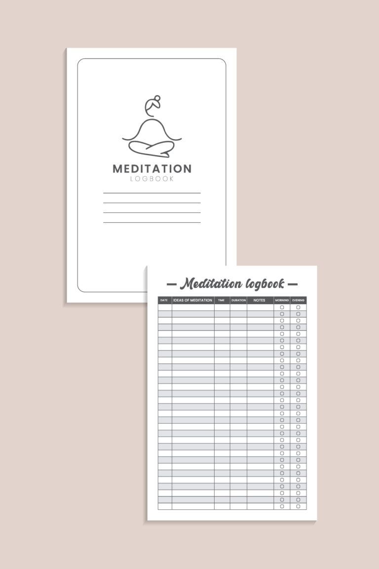 Meditation Logbook KDP Interior | MasterBundles