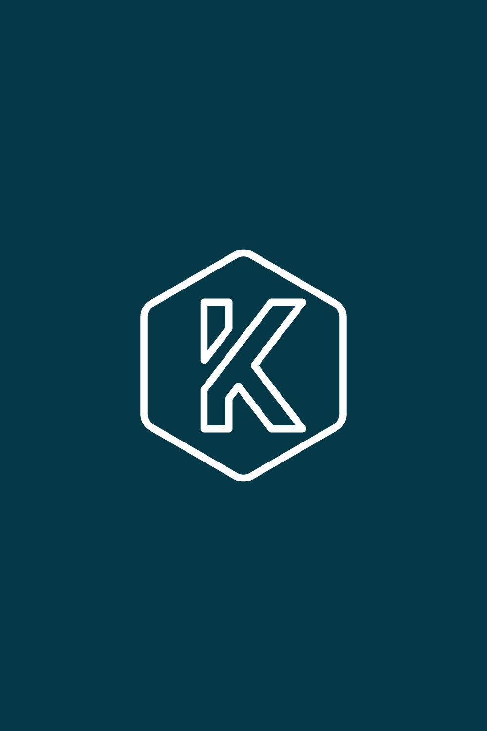 Letter K Logo Design pinterest image.