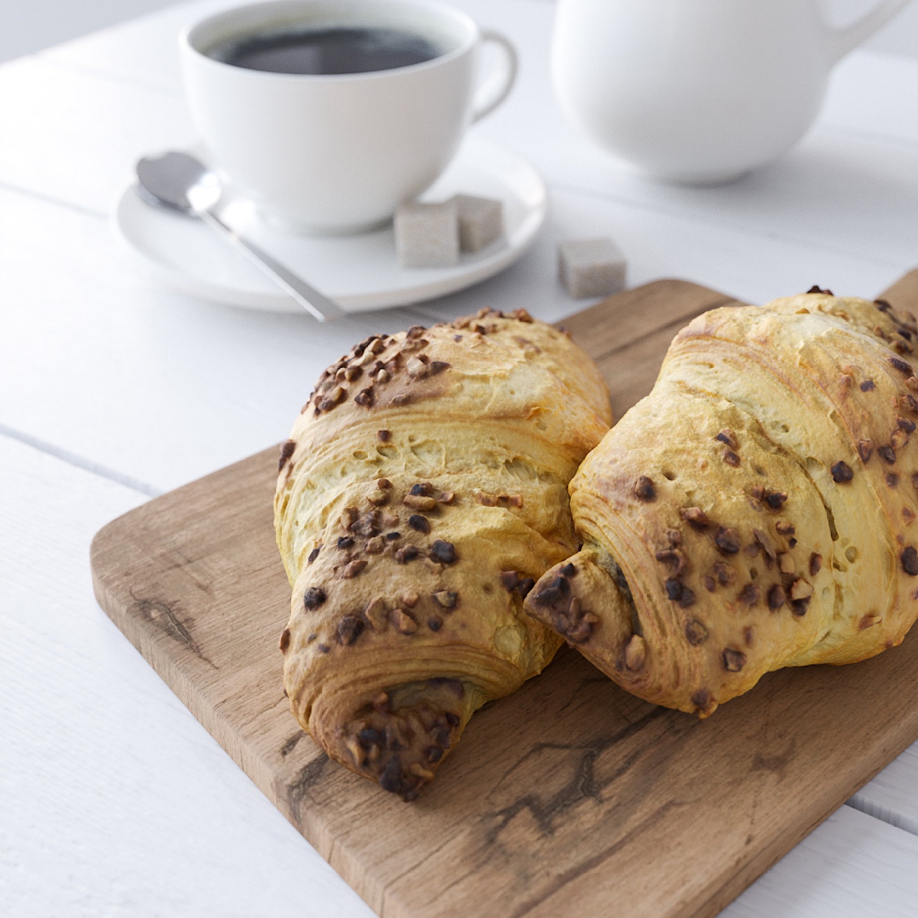 Decor Set Chocolate Croissant realistic image preview.