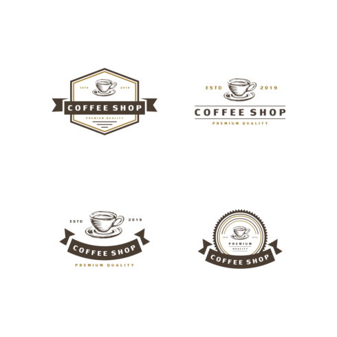 Coffee Logo - Vector Emblem Set Design main cover.