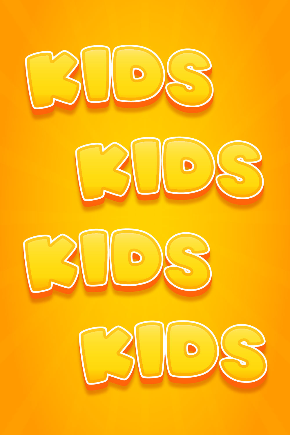 Kids Text Effect Template Premium Style pinterest image.