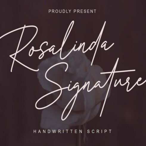 Rosalinda Signature Font cover image.