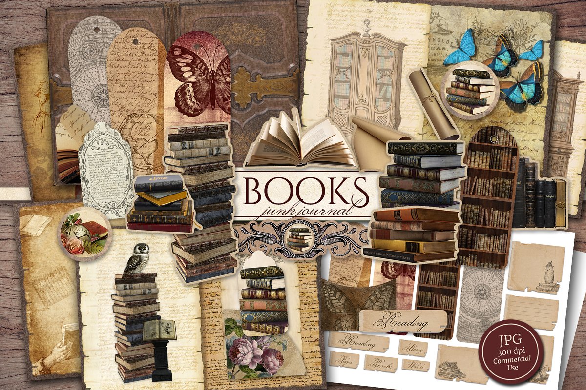 Cover image of Books Scrapbooking Kit.