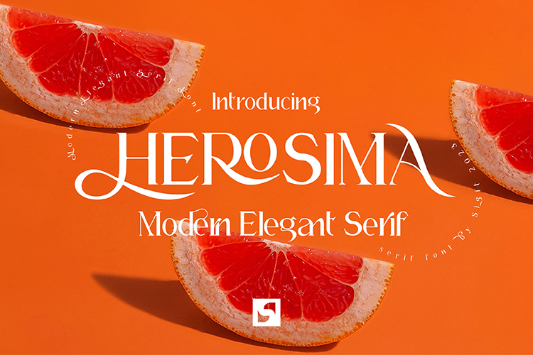 Herosima Modern Serif Font presentation.