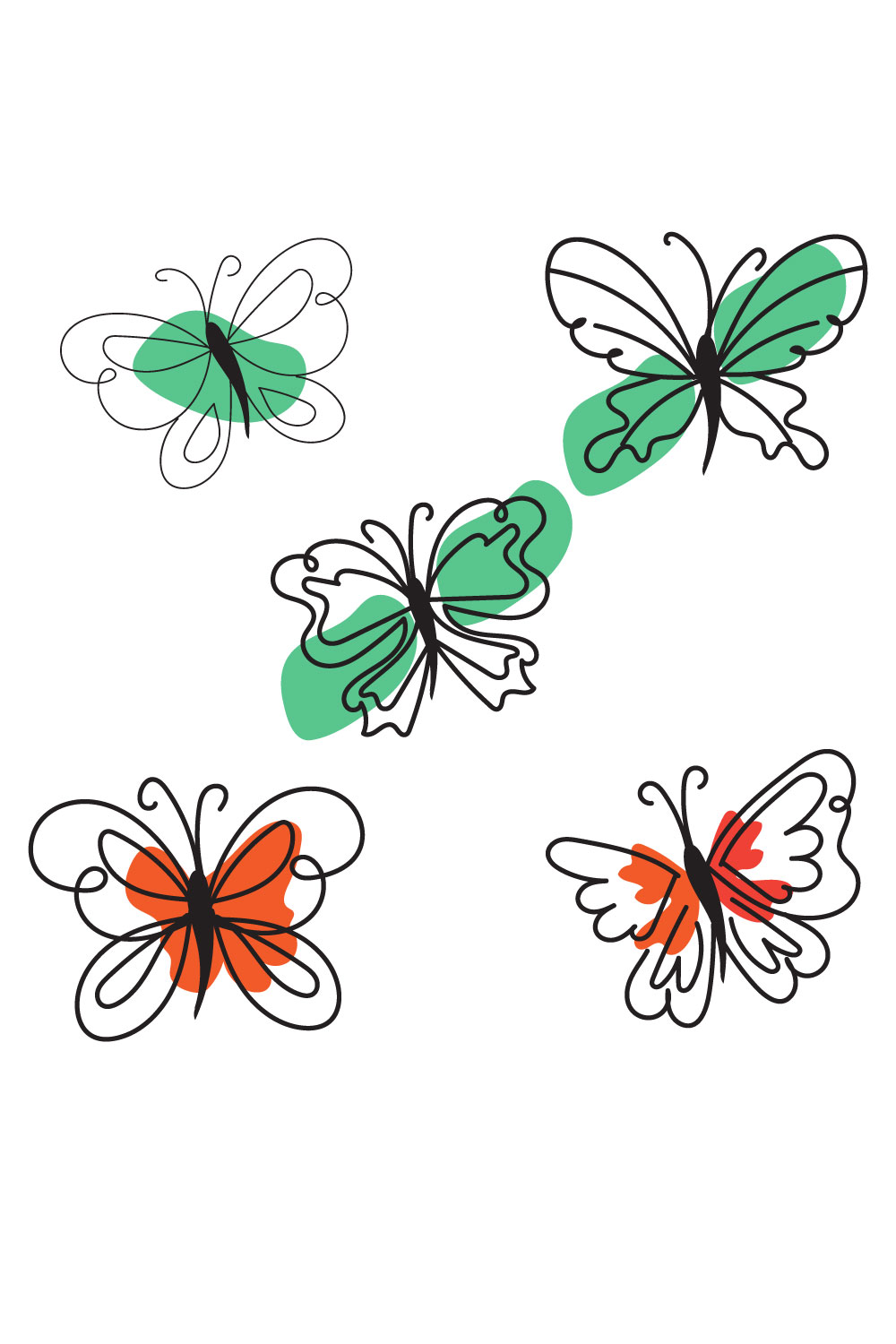 Butterfly Line SVG Bundle Pinterest.