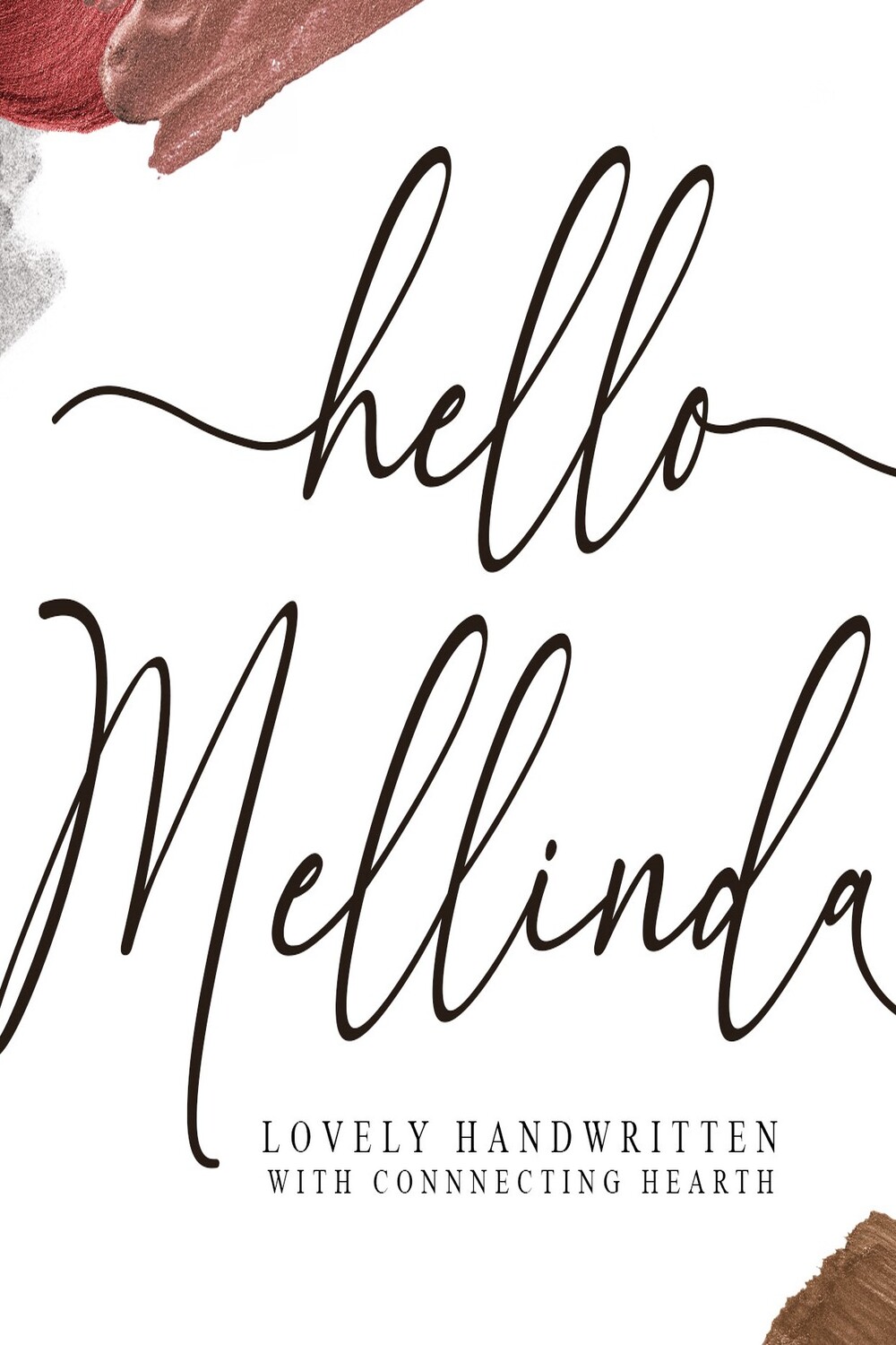 Modern Calligraphy Font Hello Melinda pinterest image.