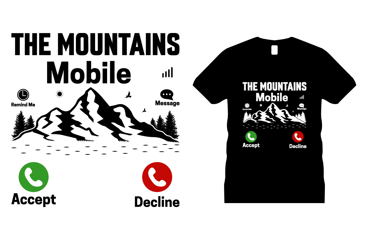 Minimalistic mountain graphic for your t-shirt.